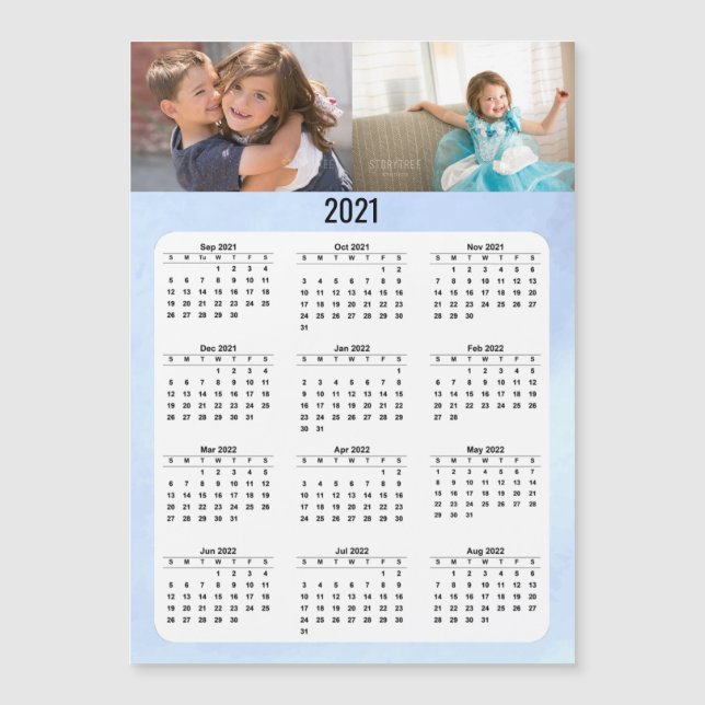 Calendário do Ano Acadêmico 2021 Duas Fotos (Frente)