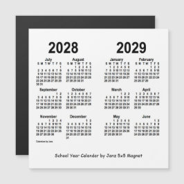 Calendário do Ano da Escola Branca 2028-2029 por J