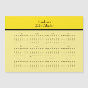 Calendário do ano de cheio personalizável de 2024