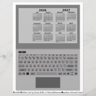 Calendário do Ano Letivo 2026=2027 Teclado de Lapt