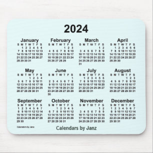 Calendário do Azure 2024 por Janz Mouse Pad