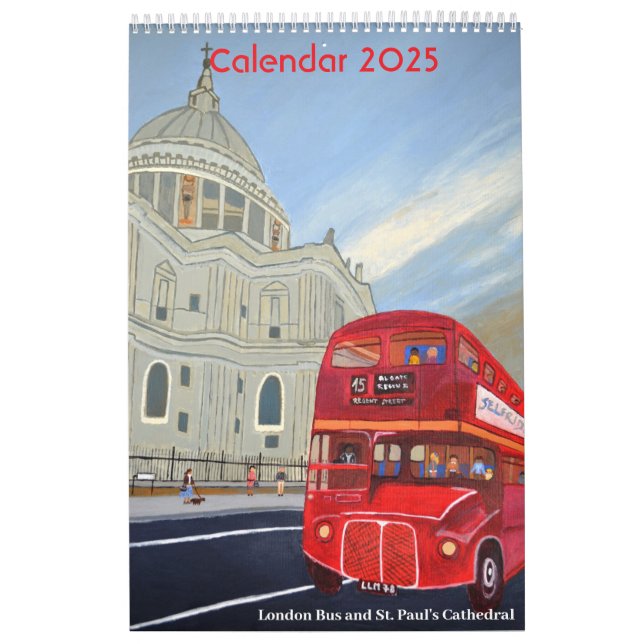 Calendário do Barramento Vermelho de Londres 2025 (Capa)