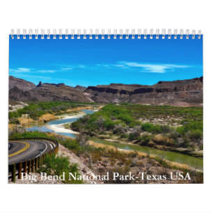 Calendário do Big Bend National Park-Texas USA