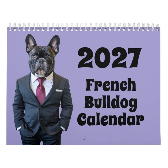 Calendário do Bulldog Francês 2027 (Capa)