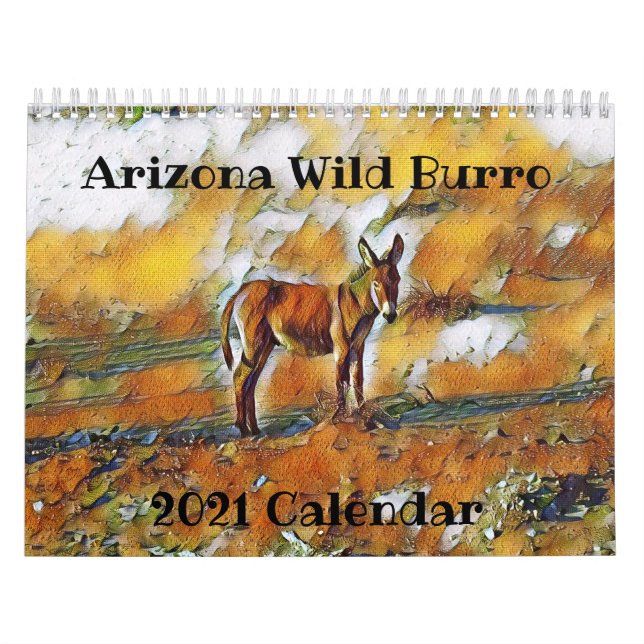 Calendário do Burro Selvagem da arizona 2022 (Capa)