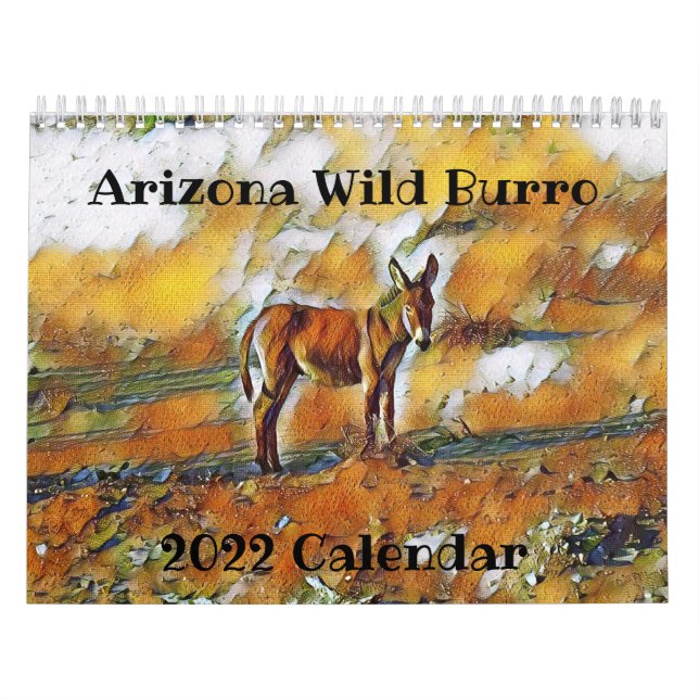 Calendário do Burro Selvagem da arizona 2022 (Capa)