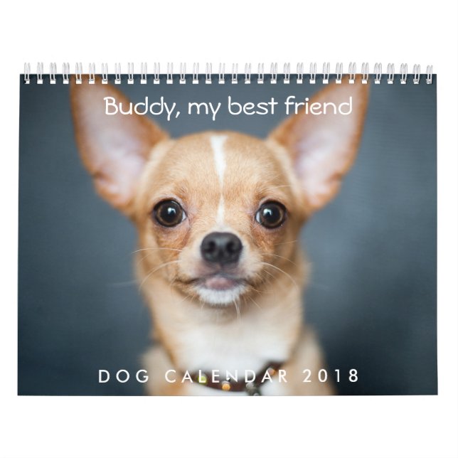 Calendário do Cão 2018 Personalizado Adicionar Fot (Capa)