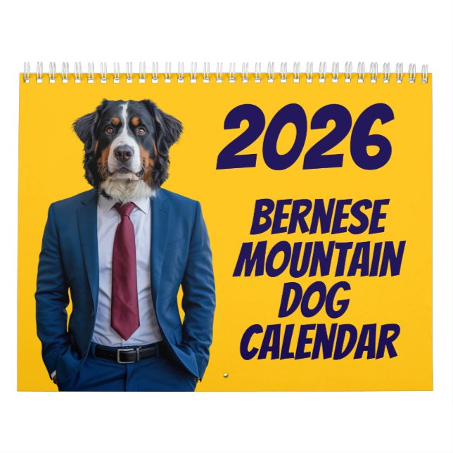 Calendário do Cão de Montanha Bernês (Capa)