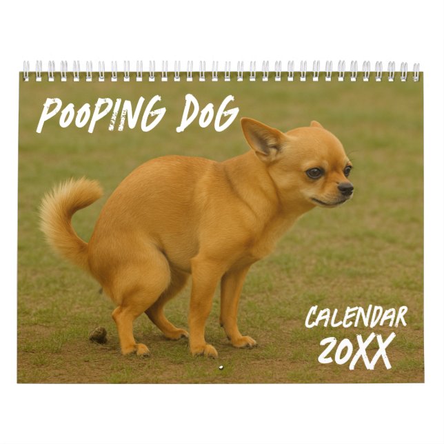 Calendário do cão de Pooping 2026 (Capa)
