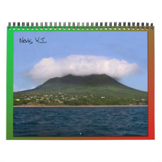 Calendário do caribe da ilha de Nevis