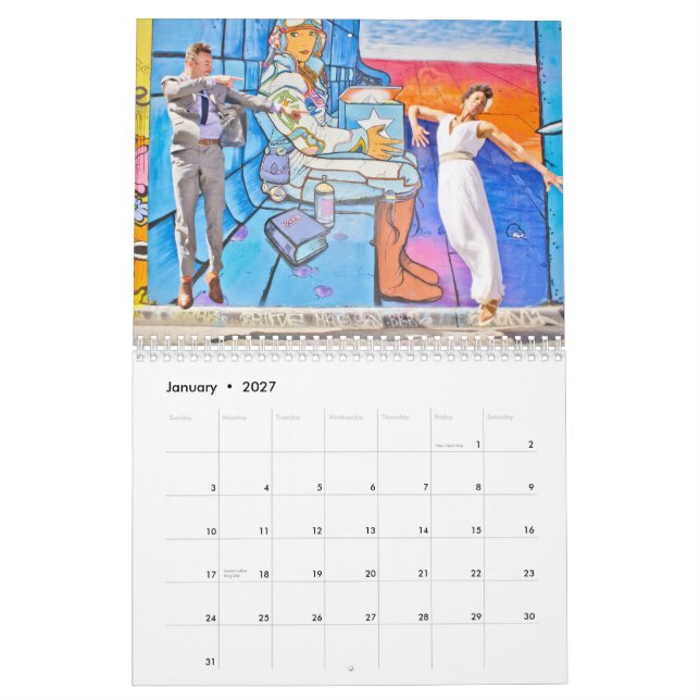 Calendário do casamento de Claudia & de Scott (Jan 2027)
