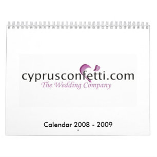 Calendário do casamento de CyprusConfetti
