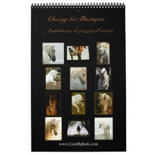 Calendário do cavalo - Andalusian, frisão Lipizz