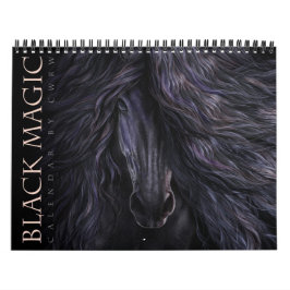 Calendário do cavalo da magia negra