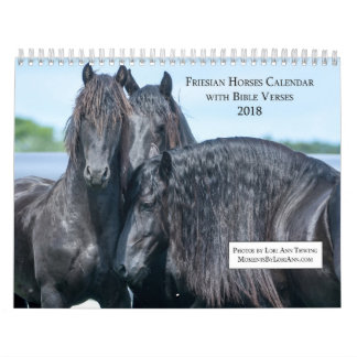 Calendário do cavalo do frisão com versos da