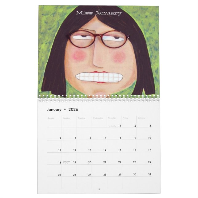 Calendário do cérebro 2012 do Biddy (Jan 2026)