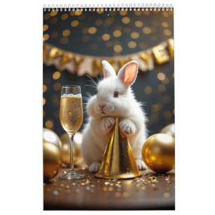 Calendário do coelho bonito