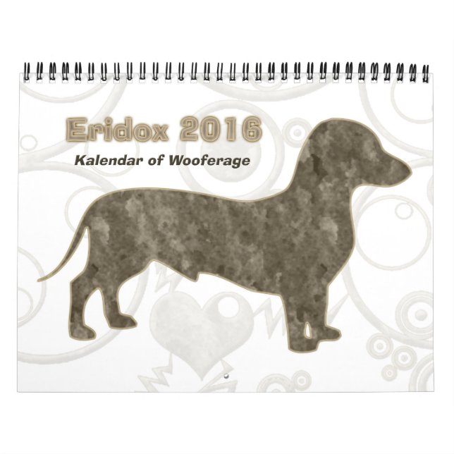 Calendário do Dachshund Eridox 2016 (Capa)