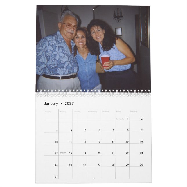 Calendário do Dia de os pais do pai '07 (Jan 2027)