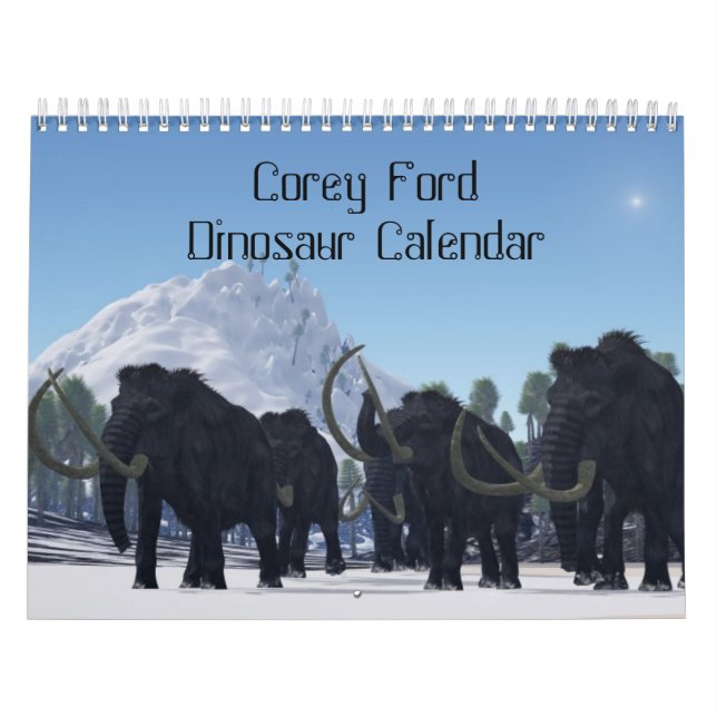 Calendário do Dinossauro de Corey Ford (Capa)