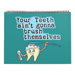 Calendário do Escritório de Dentistas Engraçado