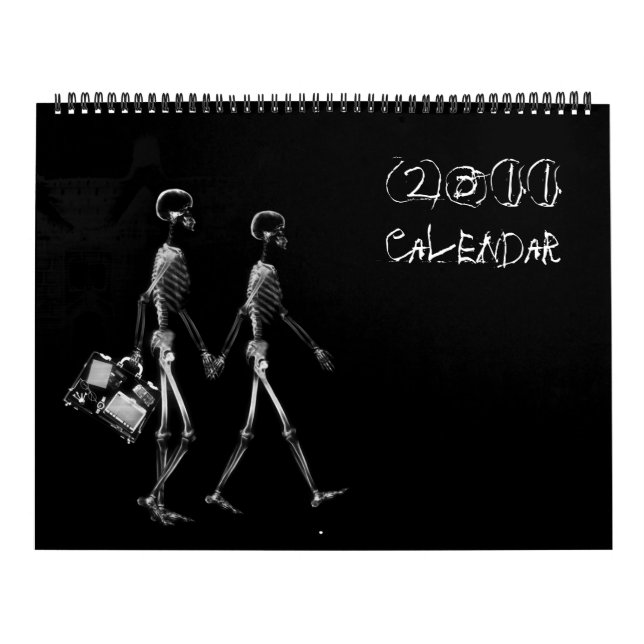 Calendário do esqueleto 2011 da visão do raio X (Capa)
