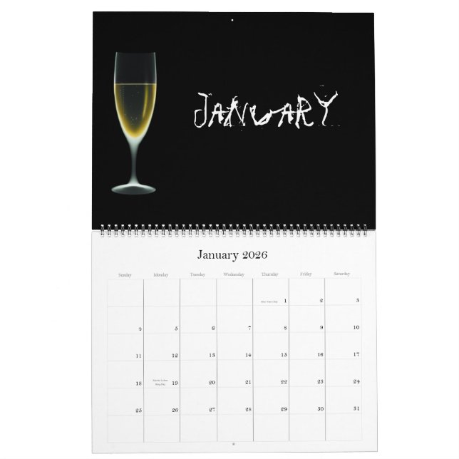 Calendário do esqueleto 2011 da visão do raio X (Jan 2026)