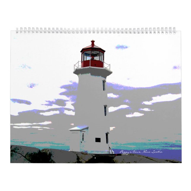 Calendário do farol de Nova Escócia da angra de (Capa)