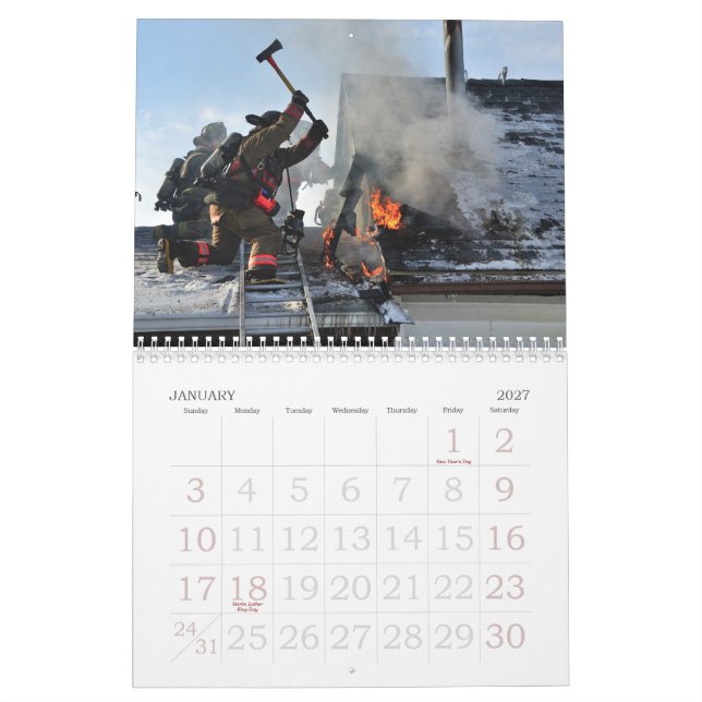 Calendário do fogo 2015 do búfalo (Jan 2027)