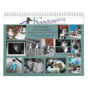 Calendário do galgo italiano de IGWhispers 2012