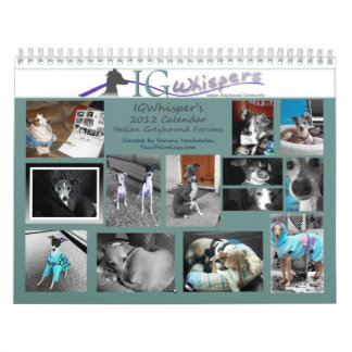 Calendário do galgo italiano de IGWhispers 2012