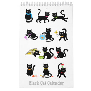 Calendário do gato preto