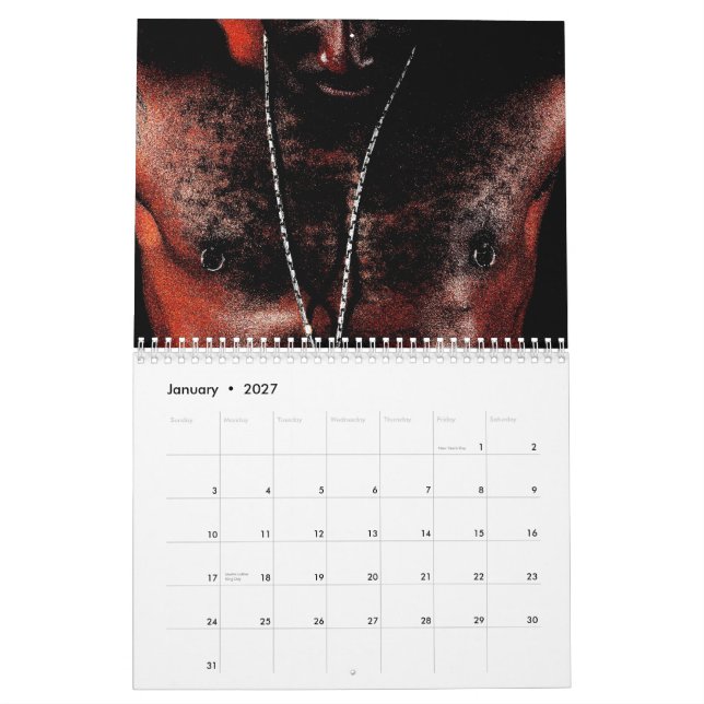 Calendário do homem do afro-americano (Jan 2027)