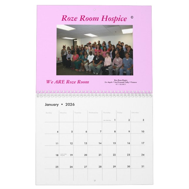 Calendário do hospício 2009 da sala de Roze (Jan 2026)