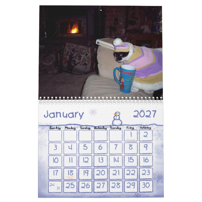 CALENDÁRIO DO HUMOR DO CAT (Jan 2027)