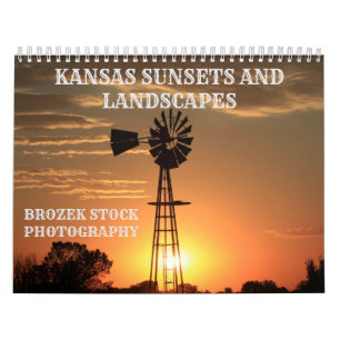 Calendário do Kansas Sunset e do Landscapes