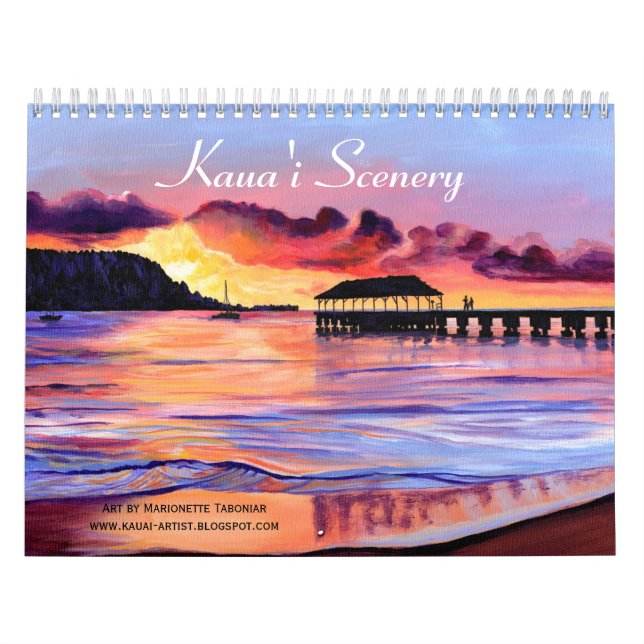 Calendário do Kauai Scenery e do Landscapes (Capa)