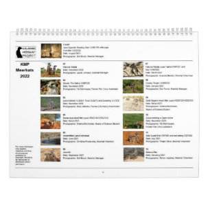 Calendário do KMP Meerkats 2022