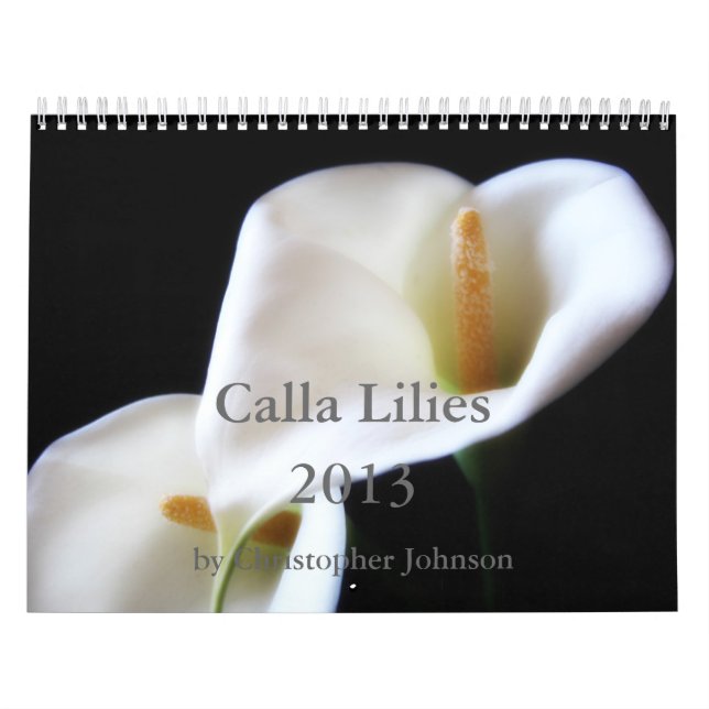 Calendário do lírio de Calla 2013 (Capa)