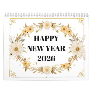 Calendário do Livro de Colorir Flores 2026