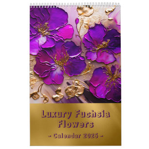 Calendário do Luxury Fuchsia Floral 2025