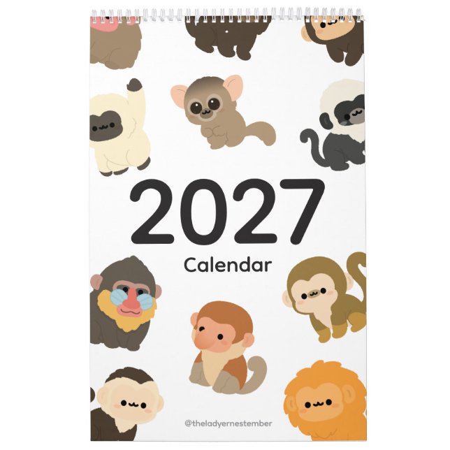 Calendário do Macaco de 2027 (Capa)