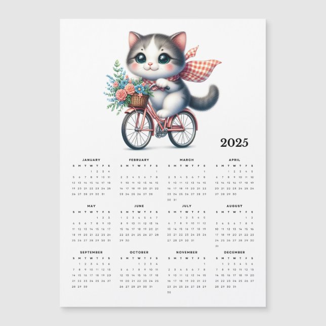 Calendário do Magnet 2025 da Bicicleta Anuladora d (Frente)