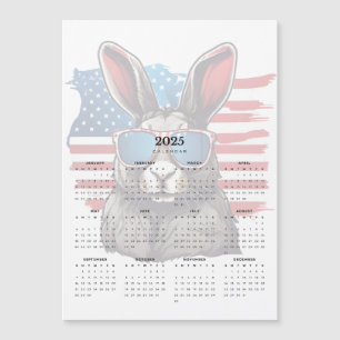 Calendário do Magnet do Patriot Rabbit Red White B