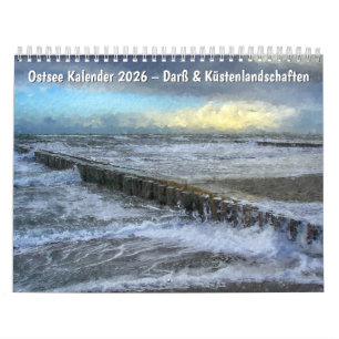 Calendário do Mar Báltico 2026 – Darß e Paisagens 