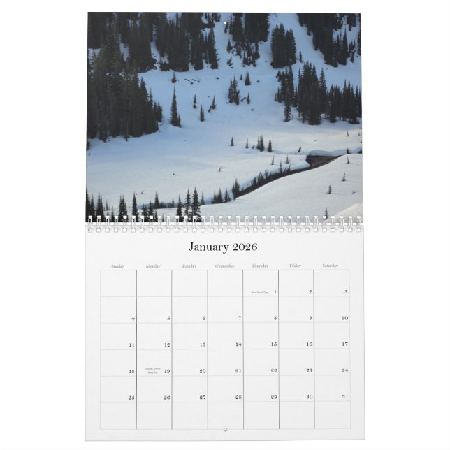 Calendário do Monte Rainier 2013 (Jan 2026)