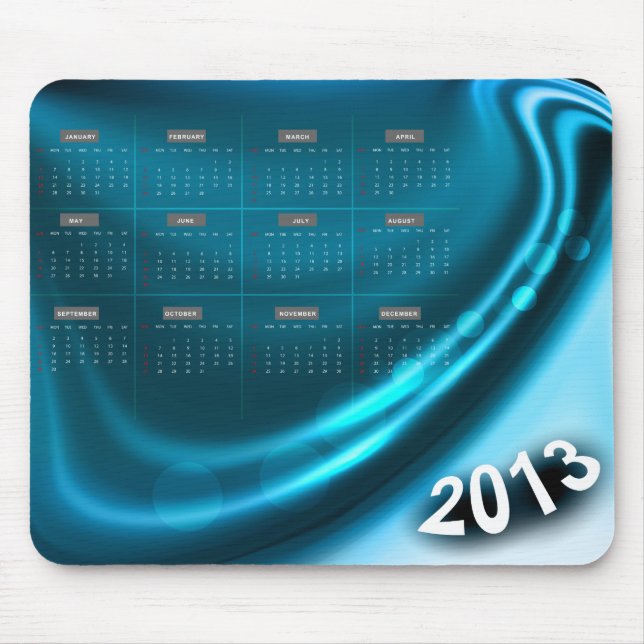 Calendário do Mousepad 2013 1 (Frente)