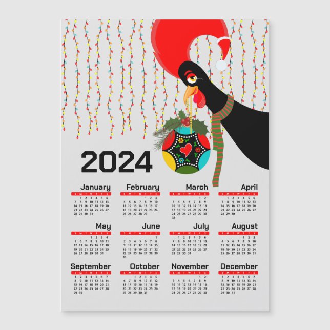 Calendário do Natal 2024 do Galo Português (Frente)