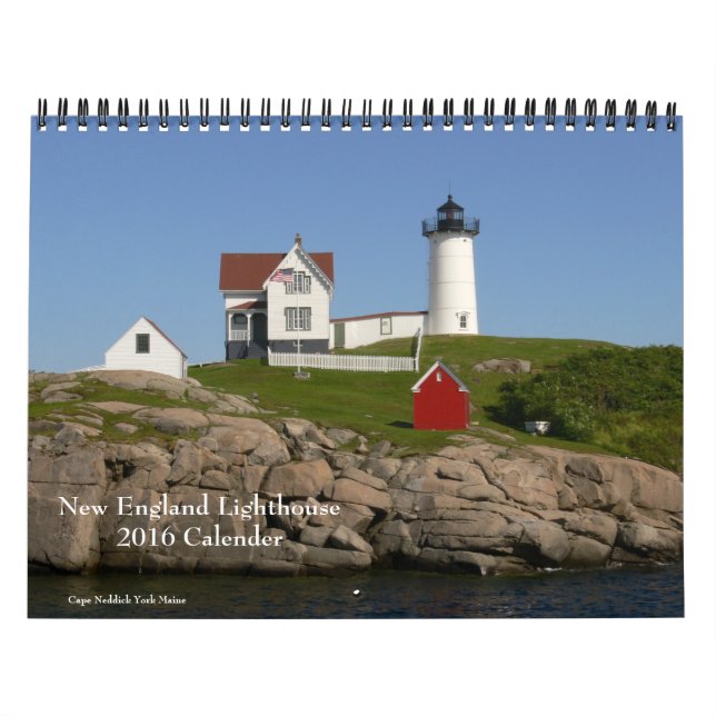 Calendário do New England Lighthouse-Calendar 2016 (Capa)