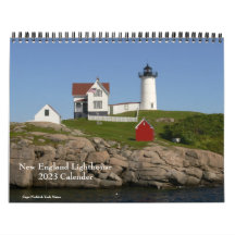 Calendário do New England Lighthouse-Calendar 2023